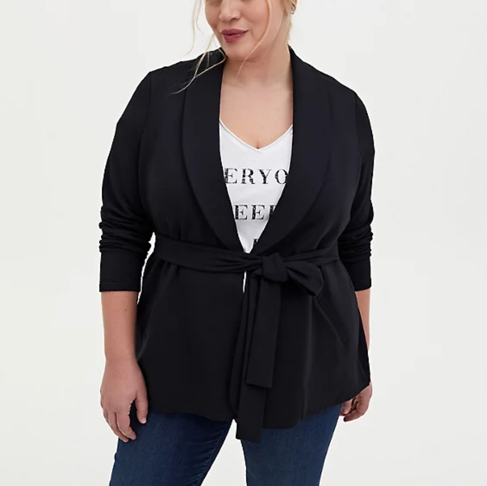 Torrid Black Tie Front Blazer NWT